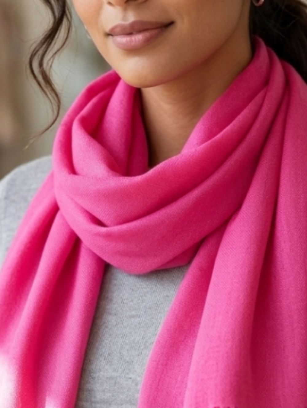 Vibrant Pink Wrap Scarf